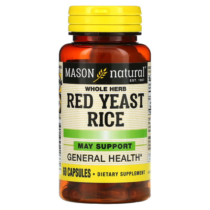 Mason Natural® Red Yeast Rice – Whole Herb Capsules by Pasteur Pharmacy