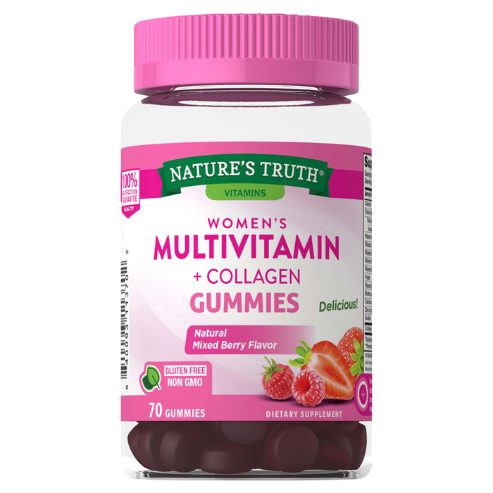 Nature's Truth Women's Multivitamin + Collagen Gummies - Natural Mixed Berry Flavor 70ct by Pasteur Pharmacy