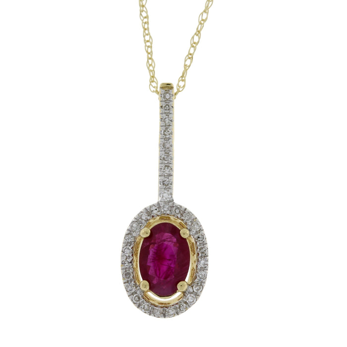 .43ct Ruby Diamond Fashion Pendants 14KT Yellow Gold by Bids.com