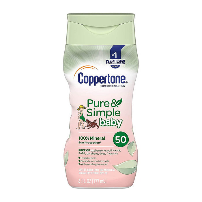 Coppertone Sunscreen Lotion, Pure & Simple Baby, SPF 50 by Pasteur Pharmacy