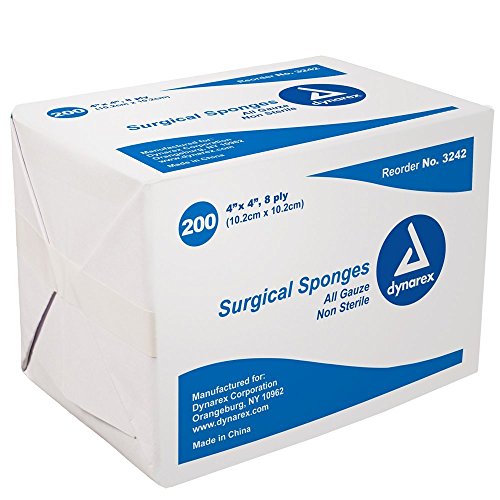 Dynarex Surgical Sponges All Gauze 4” X 4”, 8-ply by Pasteur Pharmacy