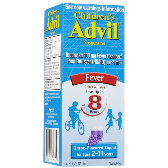Advil Children’s Pain Reliever/ Fever Reducer Liquid Grape 4 Oz by Pasteur Pharmacy