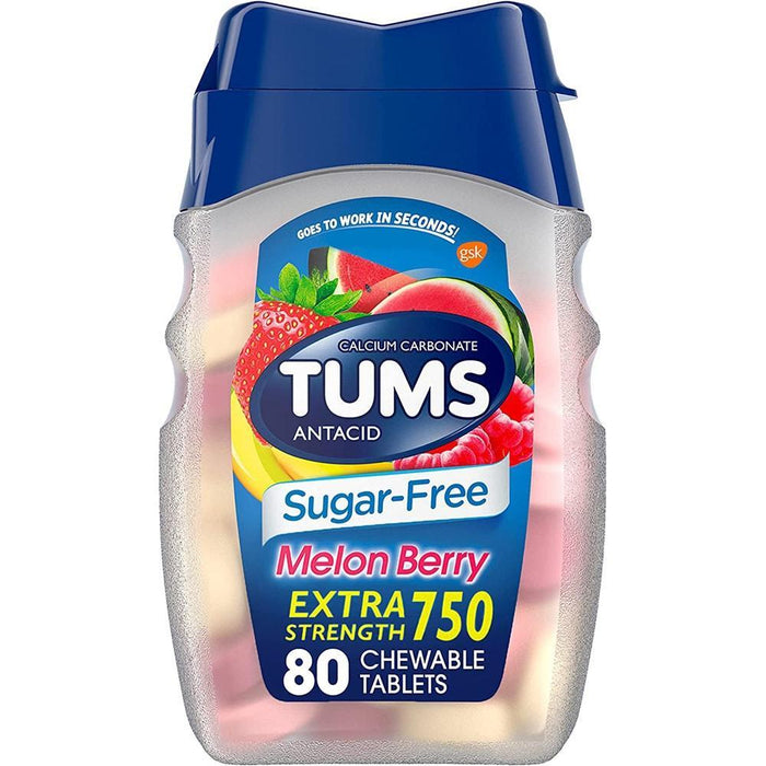 Tums Sugar Free Extra Strength Antacid Melon Berry Chewable Tablets by Pasteur Pharmacy
