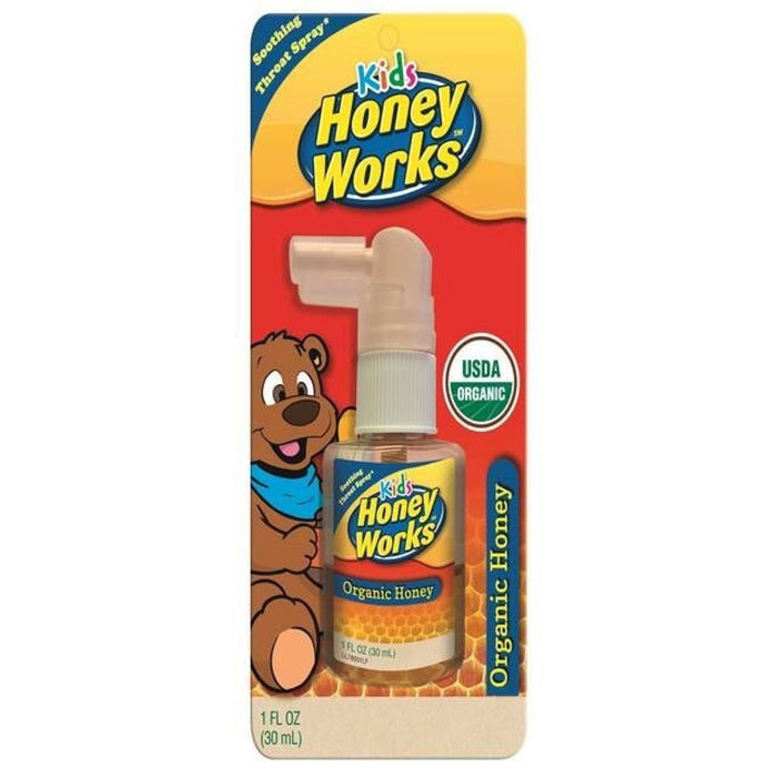 Honey Works Kids Organic Soothing Throat Spray + Zinc - 1 Fl Oz by Pasteur Pharmacy