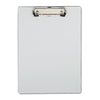 Universal Plastic Brushed Aluminum Clipboard, Portrait Orientation, 0.5" Clip Capacity, Holds 8.5 x 11 Sheets, Silver
