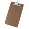 Universal Hardboard Clipboard, 1.25" Clip Capacity, Holds 8.5 x 14 Sheets, Brown