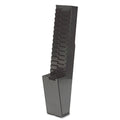 Acroprint Time Card Rack, 25 Pockets, Plastic, Black
