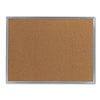 Universal Bulletin Board, Natural Cork, 24 x 18, Satin-Finished Aluminum Frame