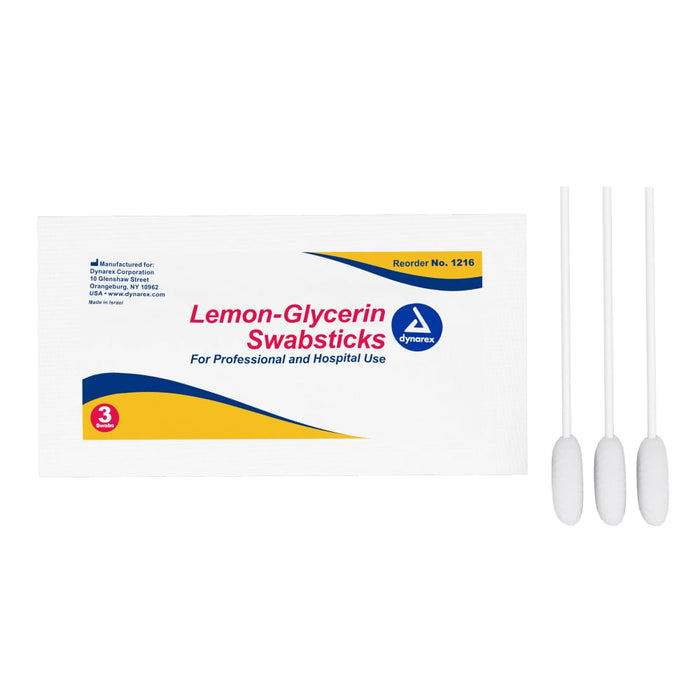 Dynarex Oral Swabstick, Foam Tip, Lemon Glycerin, Box Of 75 by Pasteur Pharmacy