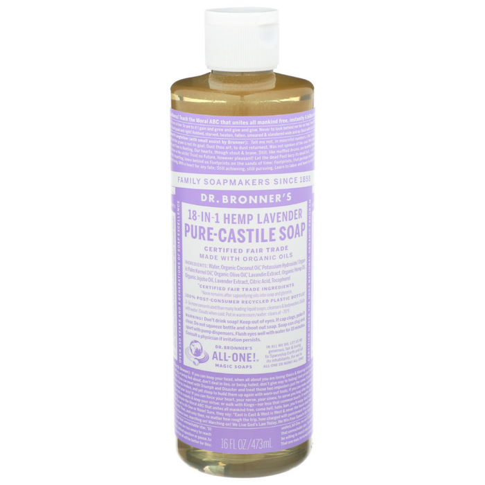 Dr. Bronner's 18 In 1 Hemp Lavender Pure Castile Soap 16 Fl Oz by Pasteur Pharmacy