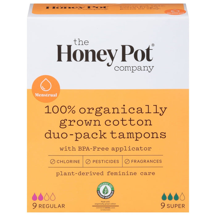 The Honey Pot Company Tampons, Regular/Super, Duo Pack by Pasteur Pharmacy
