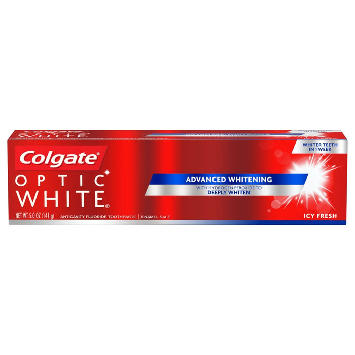 Colgate Optic White Toothpaste, Anticavity Fluoride, Icy Fresh, Cool Fresh Mint by Pasteur Pharmacy