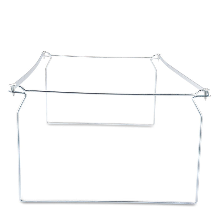 Universal Screw-Together Hanging Folder Frame, Legal Size, 23" to 26.77" Long, Silver, 6/Box