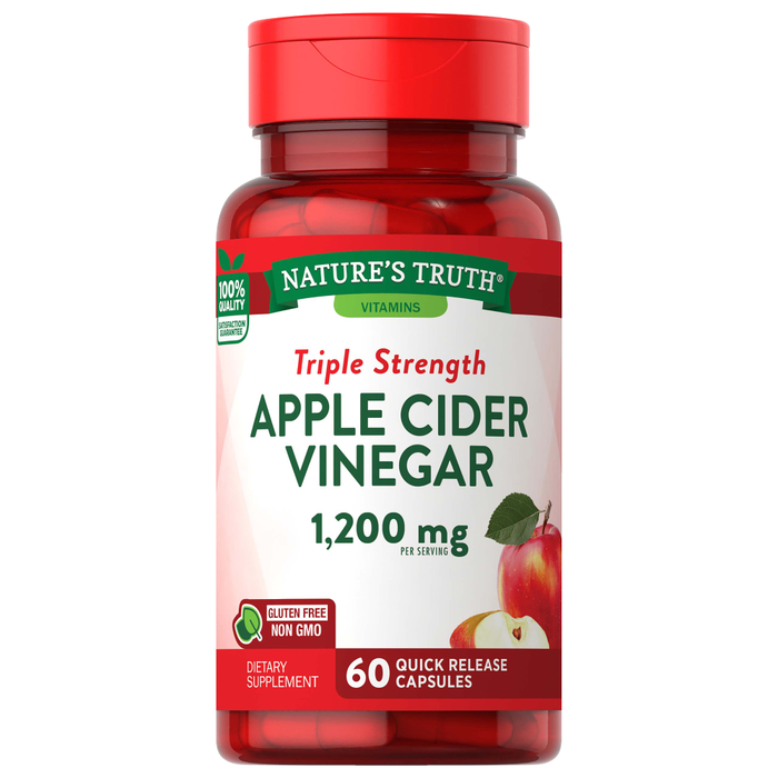 Nature's Truth® Triple Strength Apple Cider Vinegar – 1200 mg (Quick Release Capsules) by Pasteur Pharmacy