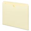 Universal Deluxe Manila File Jackets with Reinforced Tabs, Straight Tab, Letter Size, Manila, 100/Box