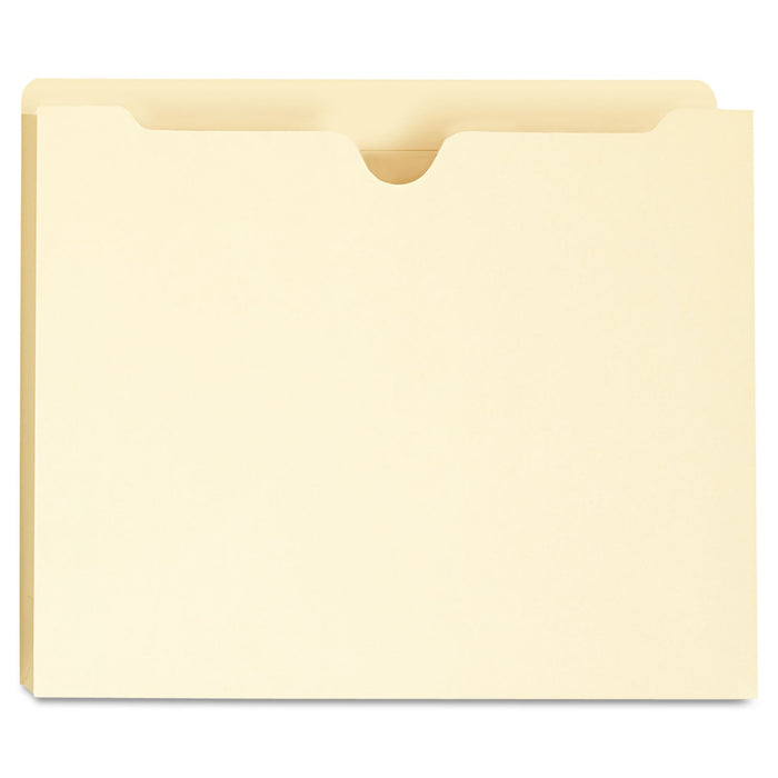 Universal Deluxe Manila File Jackets with Reinforced Tabs, Straight Tab, Letter Size, Manila, 50/Box