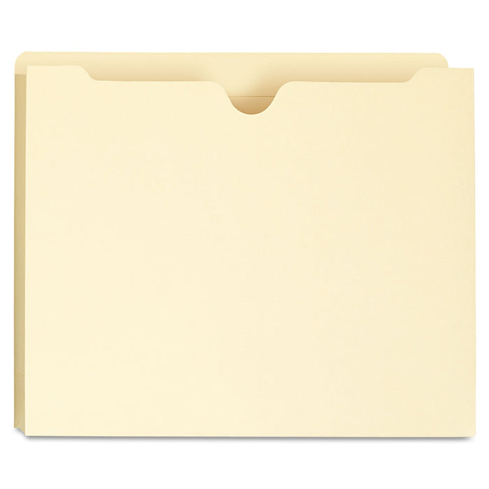 Universal Deluxe Manila File Jackets with Reinforced Tabs, Straight Tab, Letter Size, Manila, 50/Box
