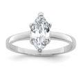 Marquise Cz Solitaire Ring by Fine Color Jewels
