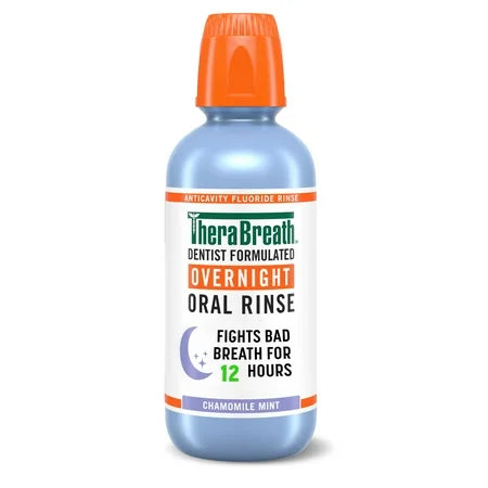 TheraBreath Overnight Mouthwash Chamomile Mint Flavor Alcohol Free 16 fl oz by Pasteur Pharmacy