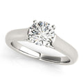 14k White Gold Cathedral Design Solitaire Diamond Engagement Ring (1 cttw) by Bids.com