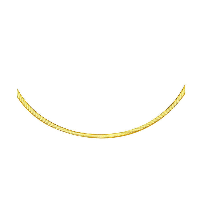 2.5mm 14k Two Tone Gold Reversible Omega Necklace by Bids.com