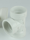 Nibco 4 in. X 4 in. X 4 in. PVC Dwv Hub X Hub X Fpt Cleanout by Vanessa Jane