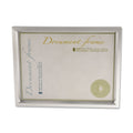 Universal Plastic Document Frame, for 8.5 x 11, Easel Back, Metallic Silver