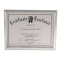 Universal Plastic Document Frame, for 8.5 x 11, Easel Back, Metallic Silver