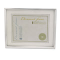 Universal Plastic Document Frame with Mat, 11 x 14 and 8.5 x 11 Inserts, Metallic Silver