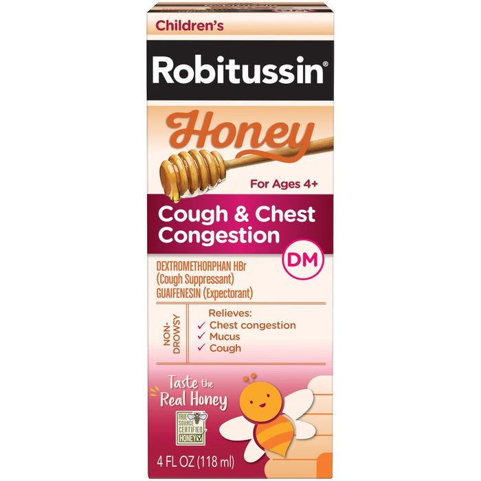 Robitussin For Ages 4+ Children's Honey Cough & Chest Congestion 4 Fl Oz by Pasteur Pharmacy