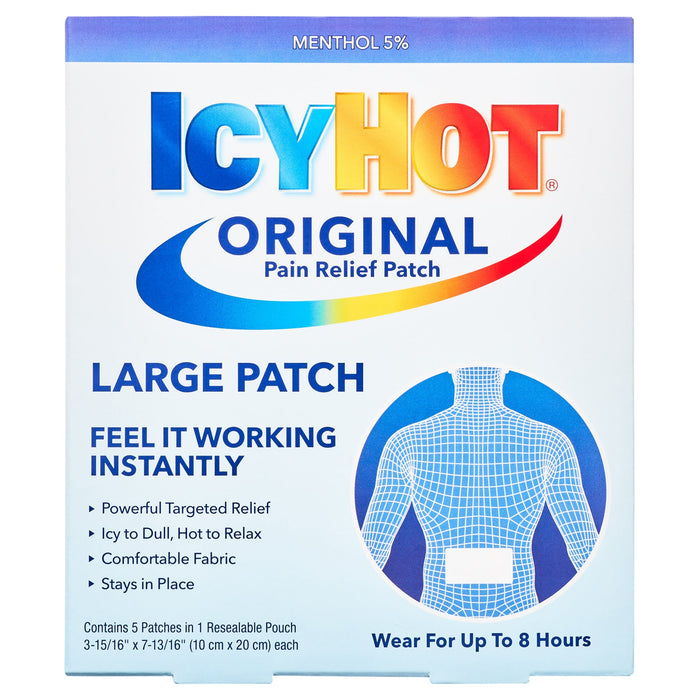 Icy Hot Original Large Pain Relief Patch Back 5 ct by Pasteur Pharmacy