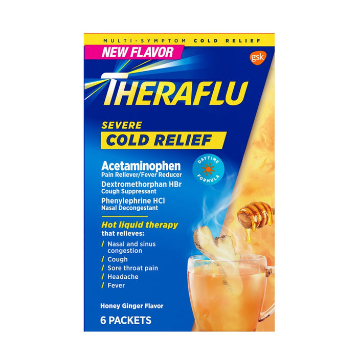 Theraflu Daytime Severe Cold Relief Honey Ginger Flavor Powder by Pasteur Pharmacy