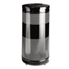 Rubbermaid Classics Perforated Open Top Receptacle, Round, Steel, 25 gal, Black