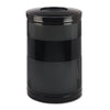 Rubbermaid Classics Perforated Open Top Receptacle, Round, Steel, 51 gal, Black