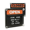 Headline Double-Sided Open/Closed Sign w/Plastic Push Characters, 14.38 x 12.38