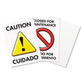 Headline Floor Tent Sign, Doublesided, Plastic, 10.5 x 25.5, Yellow