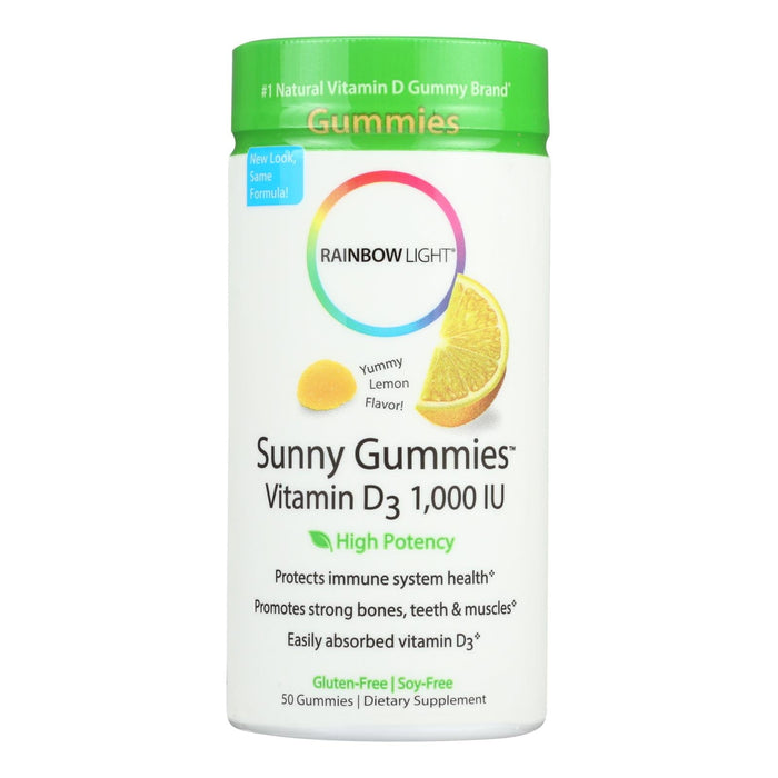 Rainbow Light Sunny Gummies Vitamin D3 1,000 IU Yummy Lemon Flavor by Pasteur Pharmacy