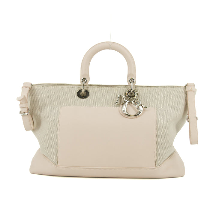 Christian Dior Ivory Canvas x Leather 2WAY Tote Bag #9994 by Bolt Boutique