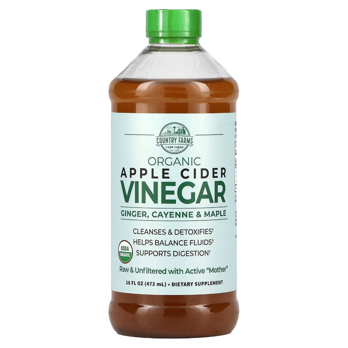 Country Farms Organic Apple Cider Vinegar Ginger Cayenne & Maple by Pasteur Pharmacy