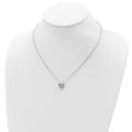 Cz Silver Heart Necklace by Fine Color Jewels