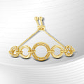 10K Yellow Gold over .925 Sterling Silver Diamond Accented Graduated Infinity Open Circle 6â€-9â€ Adjustable Bolo Bracelet by Bids.com