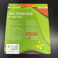 Printable Vinyl Sticker Paper for Inkjet, Matte White, 15 Self-Adhesive Sheets by Price Is Right Miami