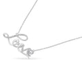 .925 Sterling Silver 1/4 Cttw Diamond Cursive "Love" 18" Pendant Necklace (H-I Color, I1-I2 Clarity) by Bids.com