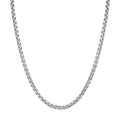 3.8mm Sterling Silver Rhodium Plated Round Box Chain by Bids.com