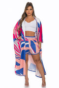 Two Piece Kimono Short Set by The House of Stylez