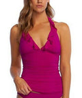 Lauren Ralph Lauren Ruffle-Trim Halter Tankini Top by Vanessa Jane