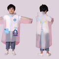 Ozznek Kids Clear Waterproof Raincoat – Transparent Backpack-Friendly Rain Jacket with Hood & Visor by ozznekshoes