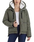 Bagatelle Zippered Pocketed Utility Faux Fur Water Resistant Jacket, Size Medium by Vanessa Jane
