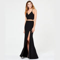 B Darlin Juniors 2-Pc. Lace-Back Slit Gown by Vanessa Jane