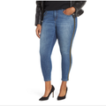 Your Sexy Jeans Womens Plus Size TekFit™ Striped Skinny Ankle Jeans ,14W by Vanessa Jane